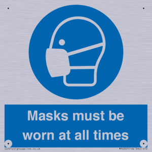 Masks must be worn at all times